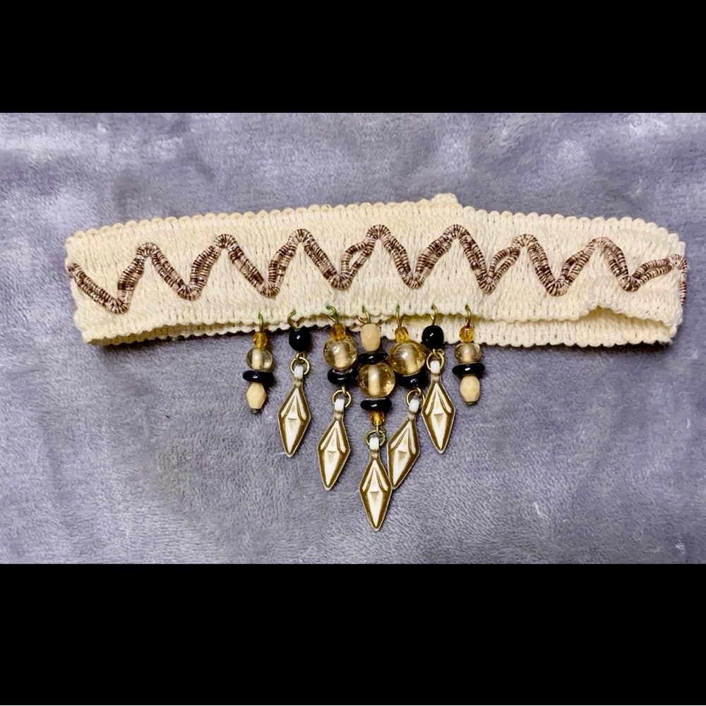 Vintage Lisa Violetto Rare Beaded Cloth Necklace